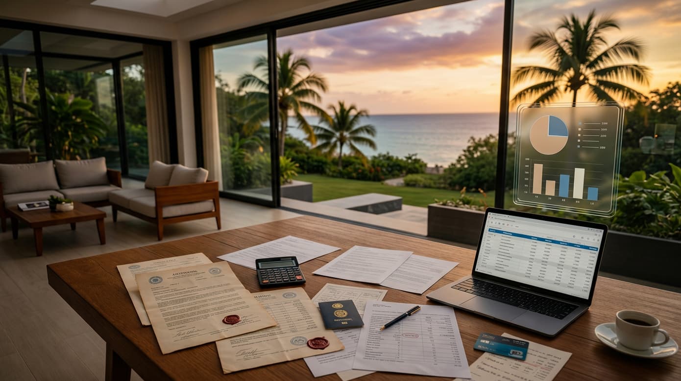 Acheteur étranger évaluant les frais d’achat immobilier à Maurice