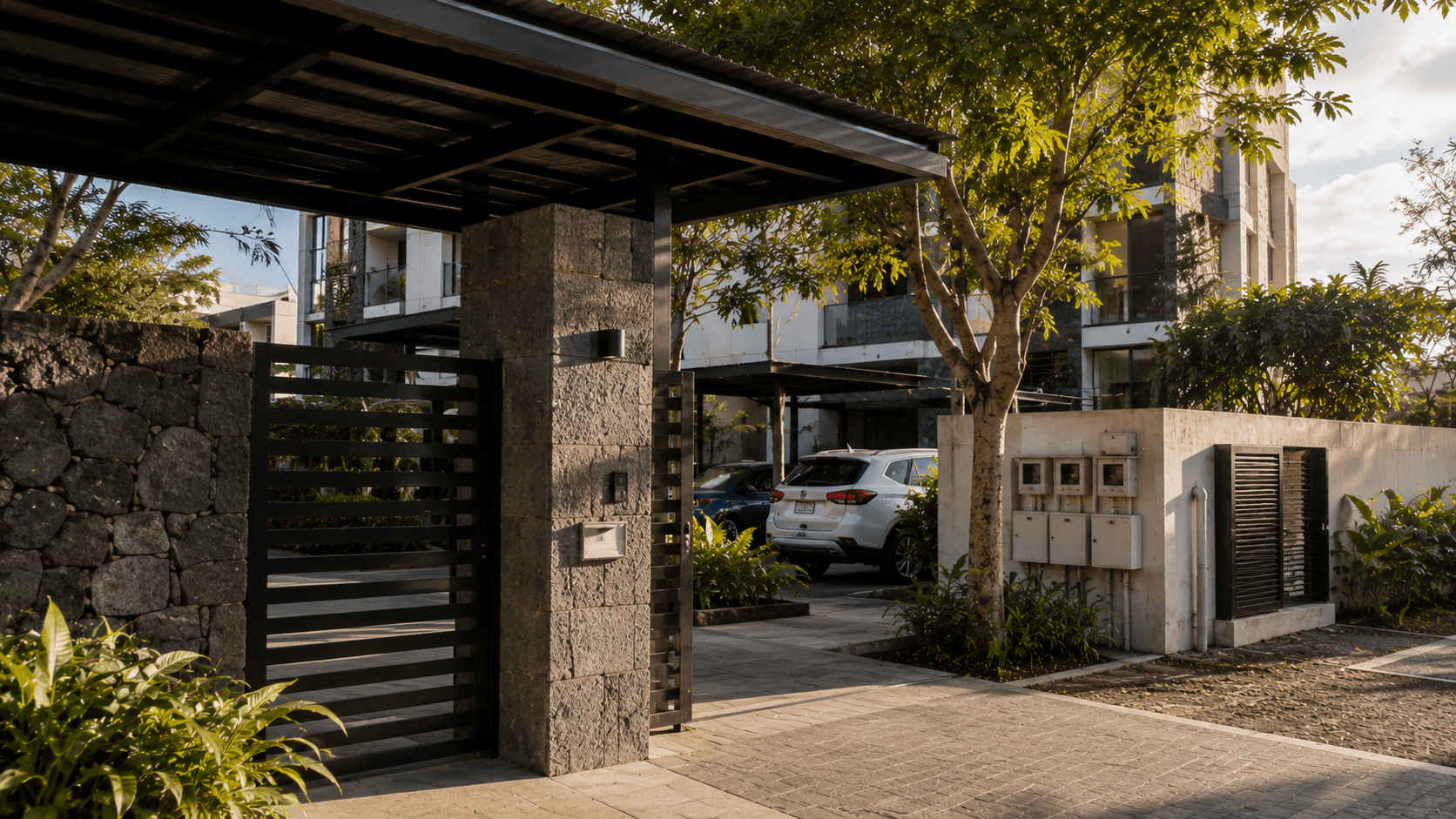 Smart City property development in Mauritius with modern residences and mixed use surroundings